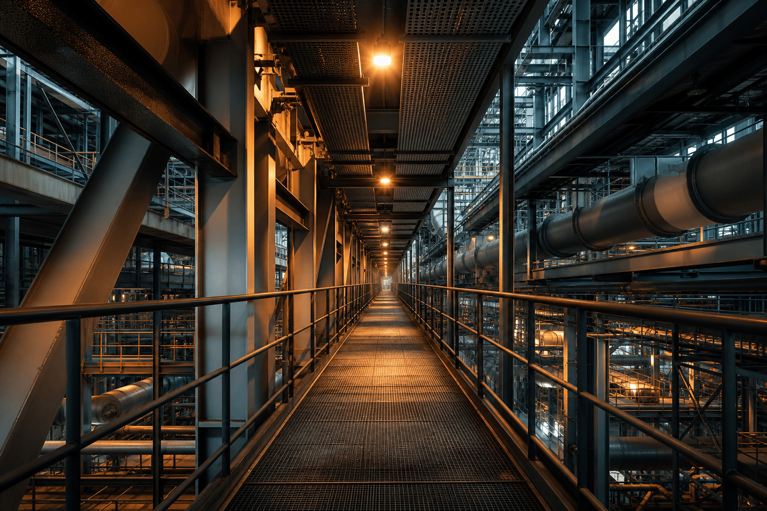 Industrial site walkway and infrastructure lighting
